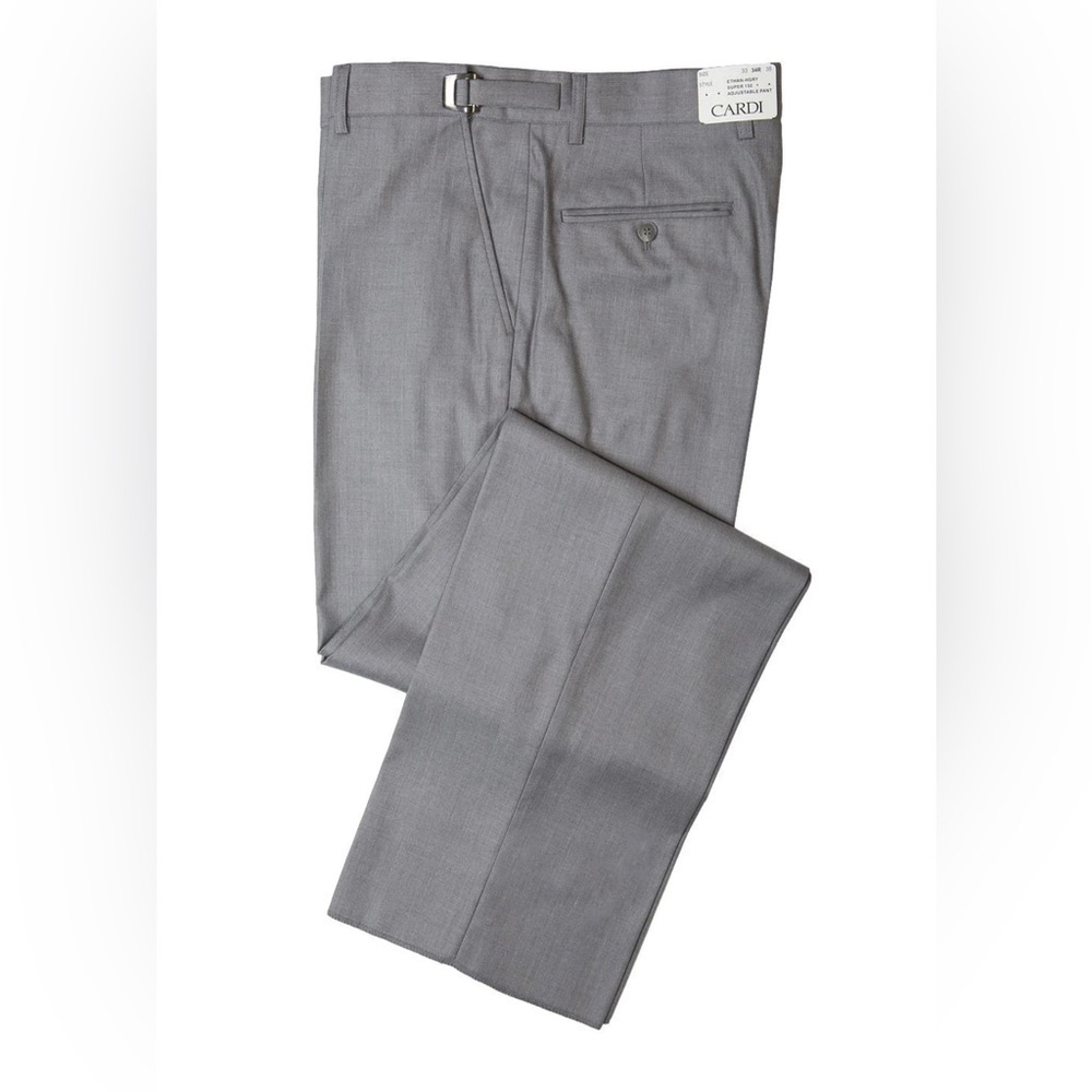 Light Grey Tuxedo Tux Suit Pants Heather Gray Cardi Ethan 27 28 29 adjustable